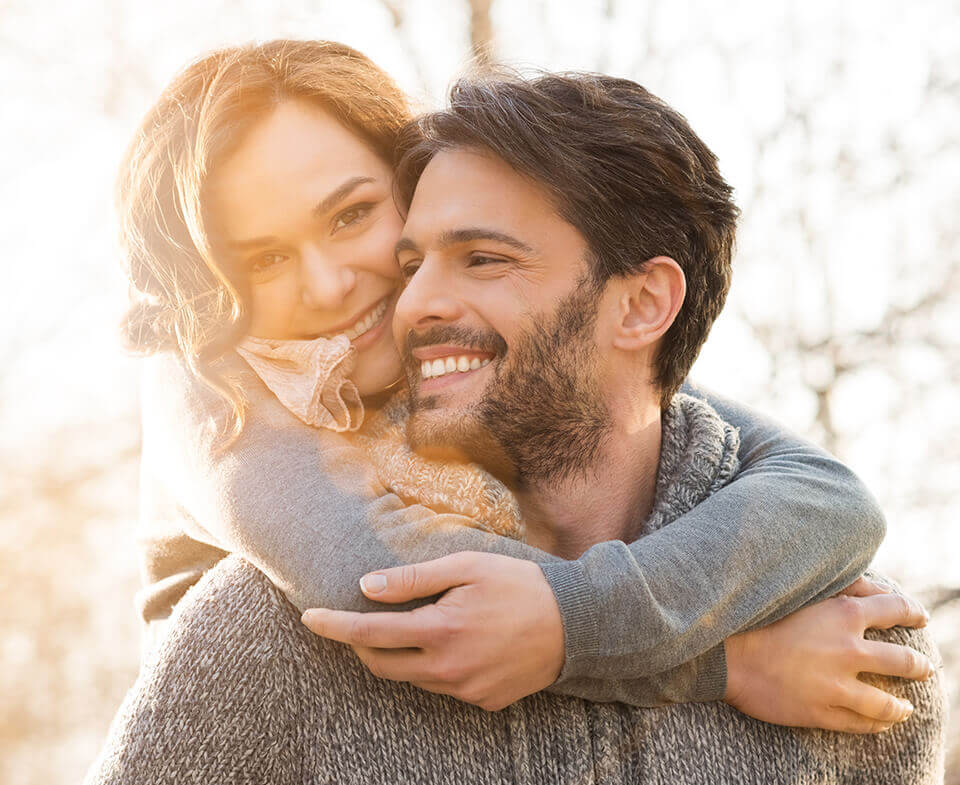 couple smiling together