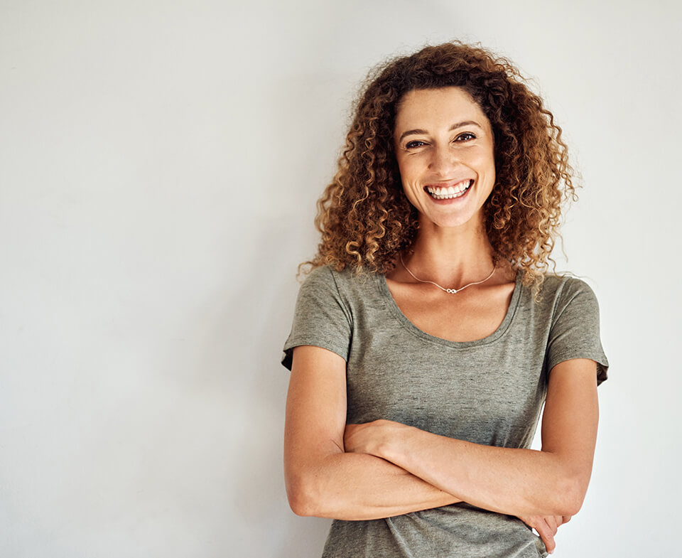 woman smiling