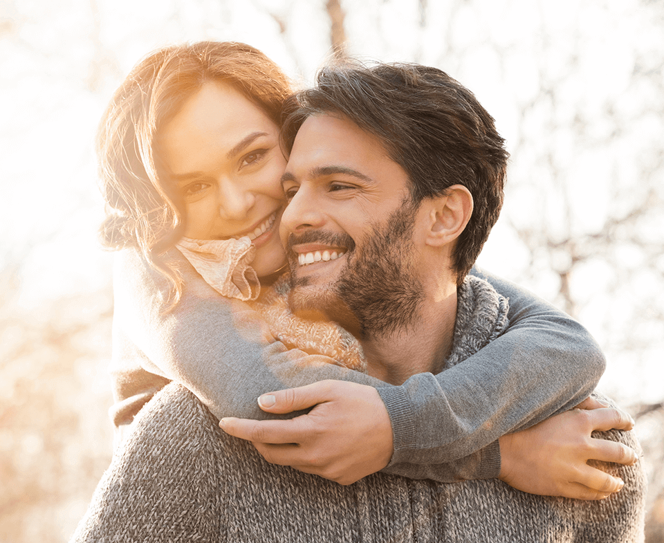 couple smiling together