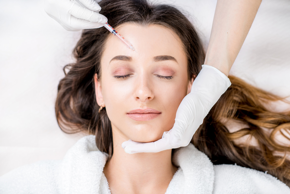 woman receiving a botox injection