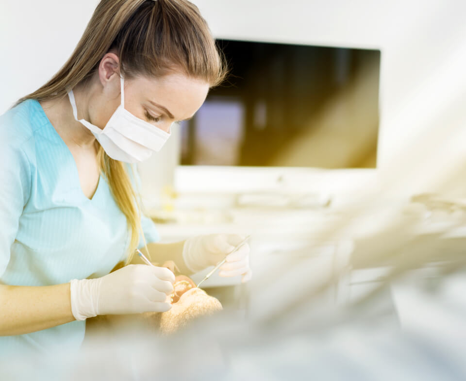 dentist with sedation patient