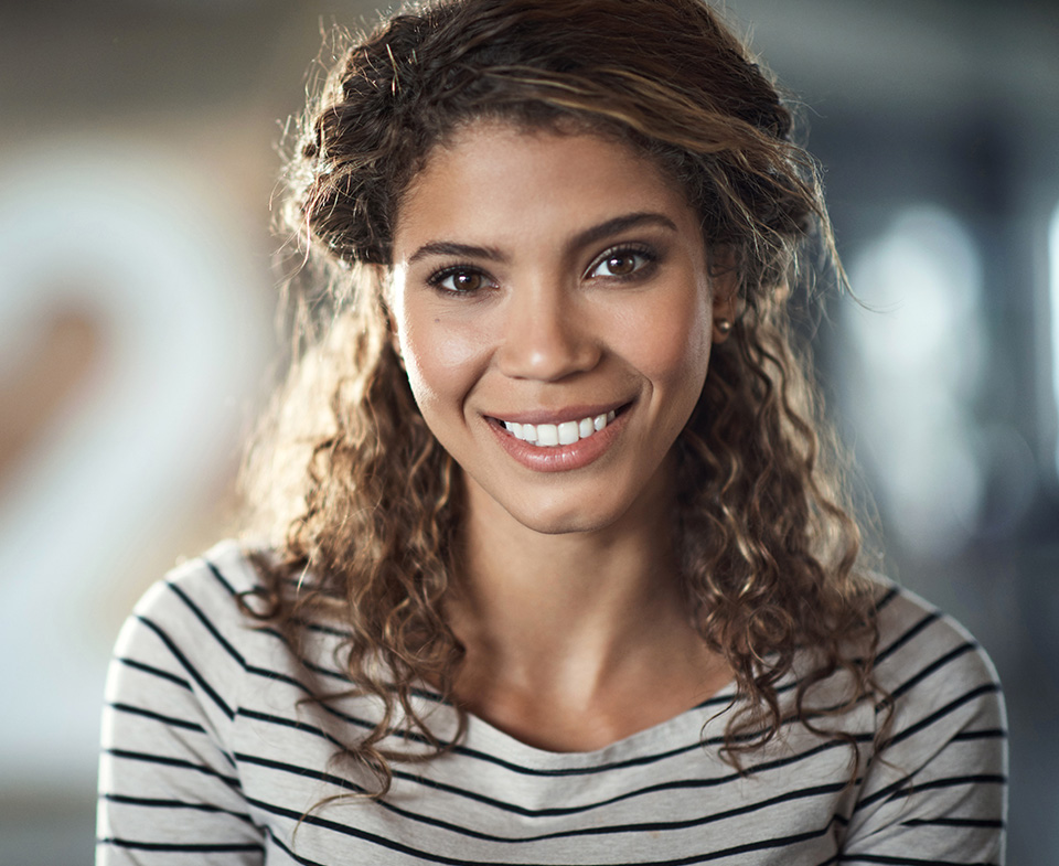 woman smiling